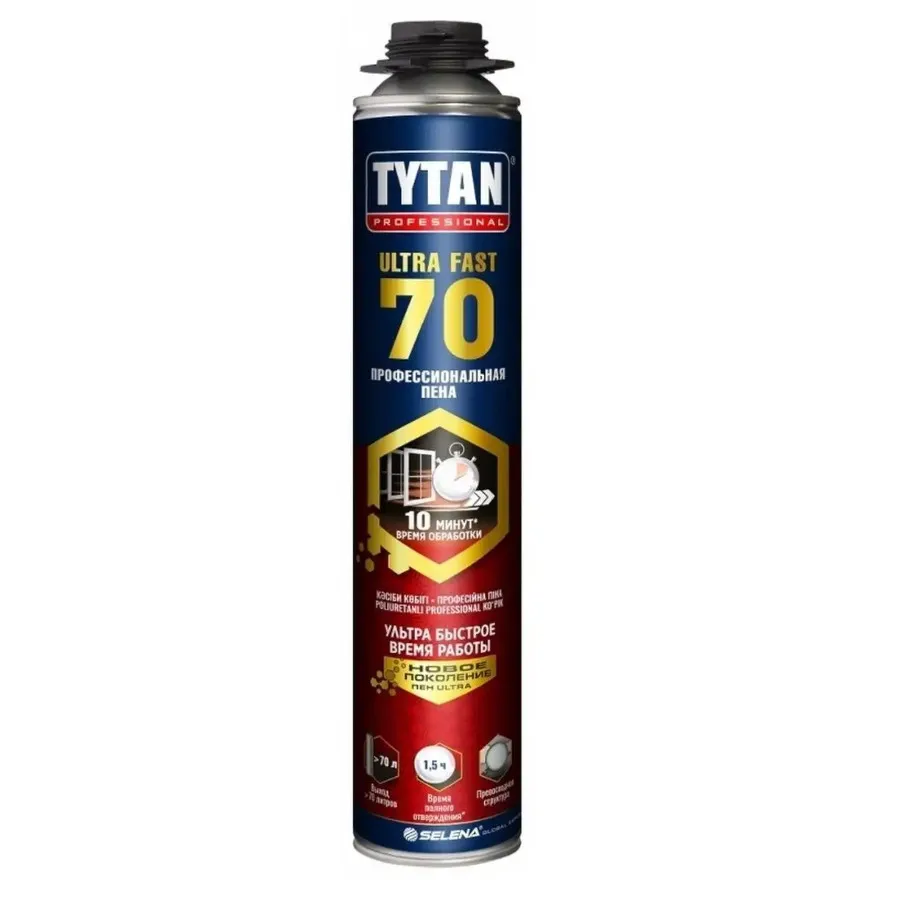 Пена ПРОФ. монтажная TYTAN Professional 70 Ultra Fast 870мл свой склад Краснодар любое кол-во