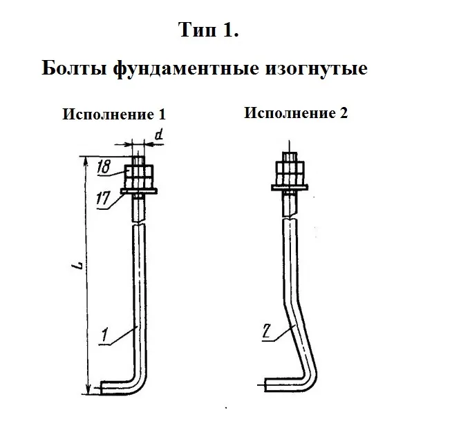 болты фундаментные гост24379