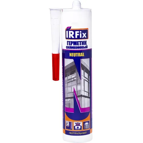 Герметик силиконовый нейтральный IRFIX прозрачный 310 мл (16шт) низкая цена свой склад Краснодар