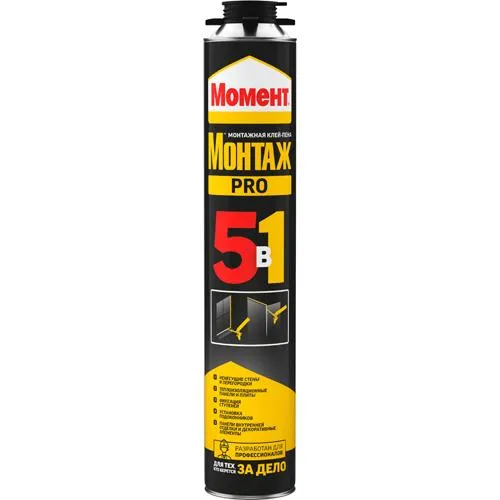 Пена-клей ПРОФ Момент Монтаж 5 в 1 (750мл,16шт)