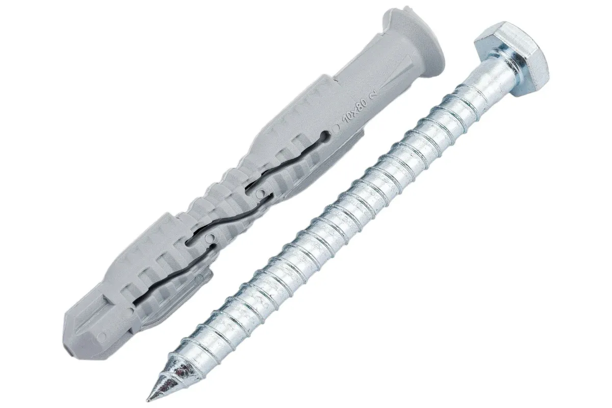 Дюбель фасадный 10х80 НЕЙЛОН шуруп под ключ KENNER Profi (100шт)
