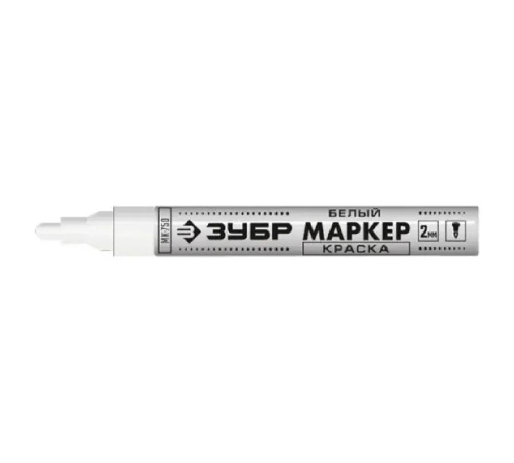 Маркер-краска Белый круглый наконечник МК-400 (МК-750) ЗУБР