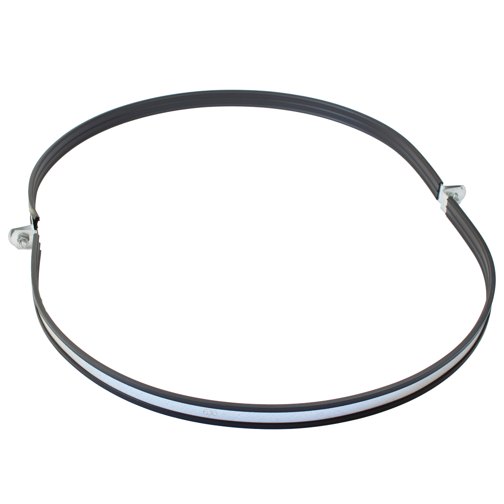 Хомут для воздуховода с резиновым профилем 630мм (Без гайки)