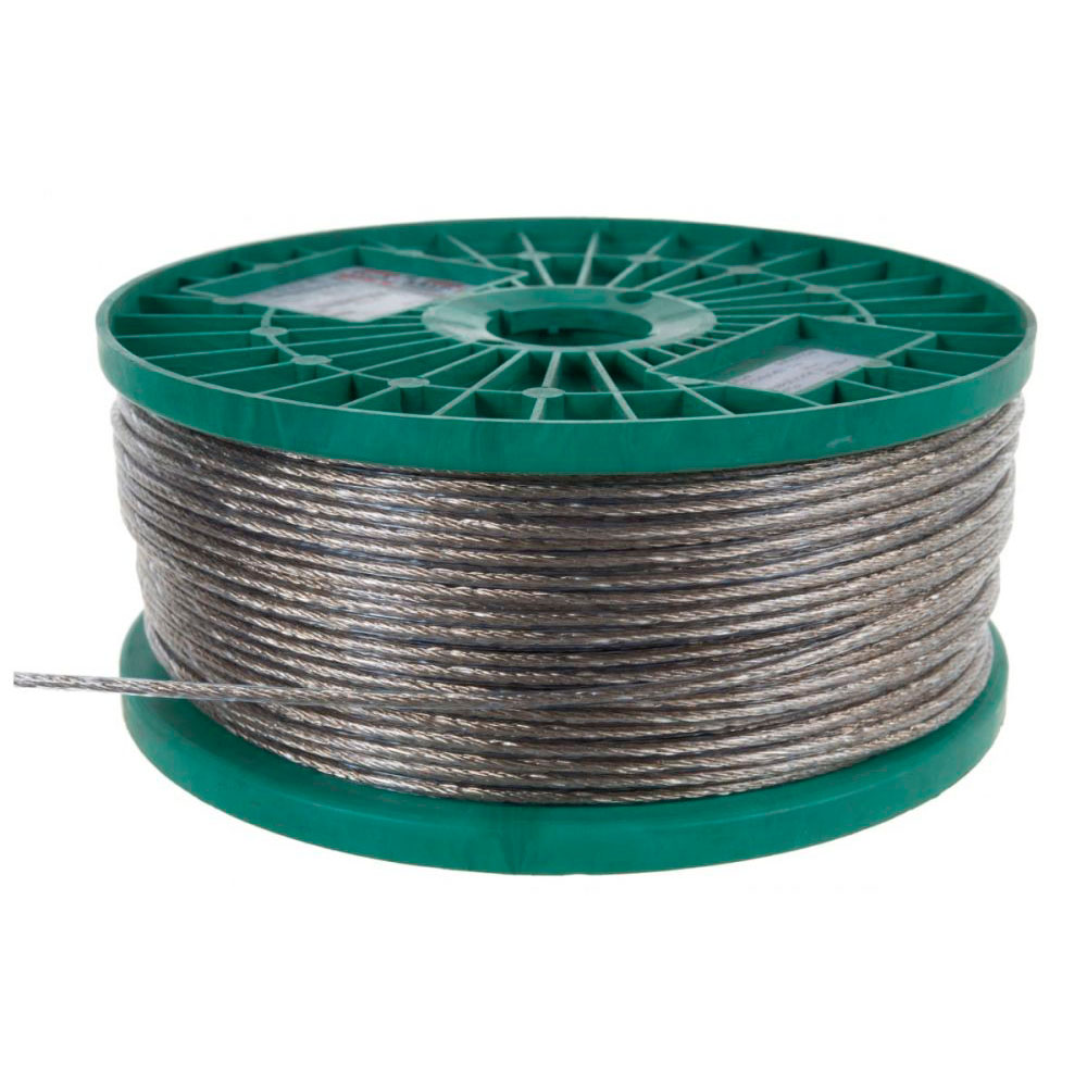 Трос ср. жесткости в прозр. оплетке 7х7 А4 2-3 мм (250м)