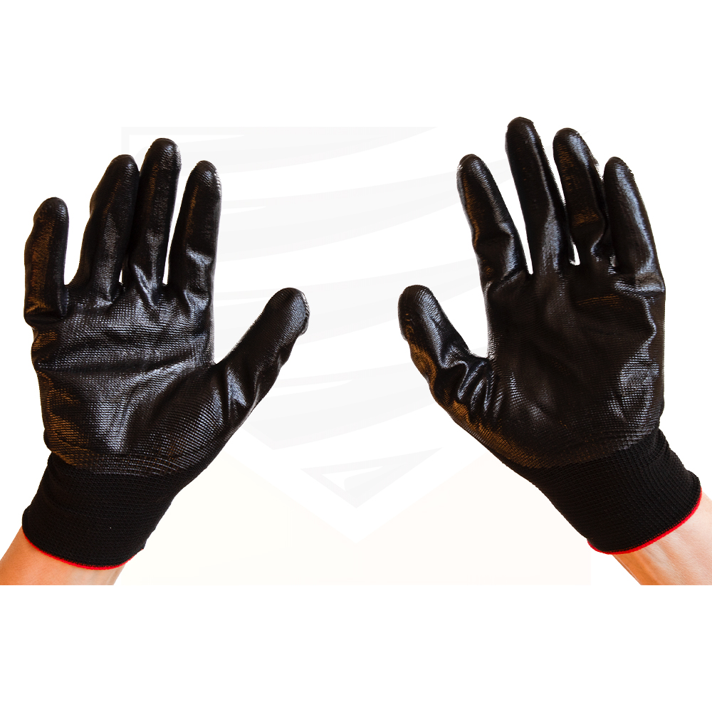 Перчатки с латексным покрытием (ЧЕРНЫЙ)