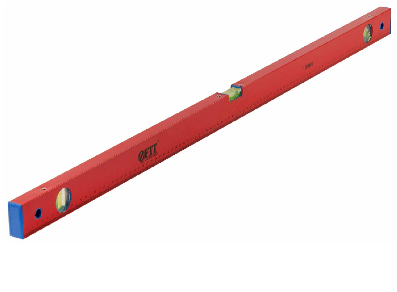 Уровень 1000 мм Стандарт, 3 глазка, красный корпус, фрезер. раб. грань