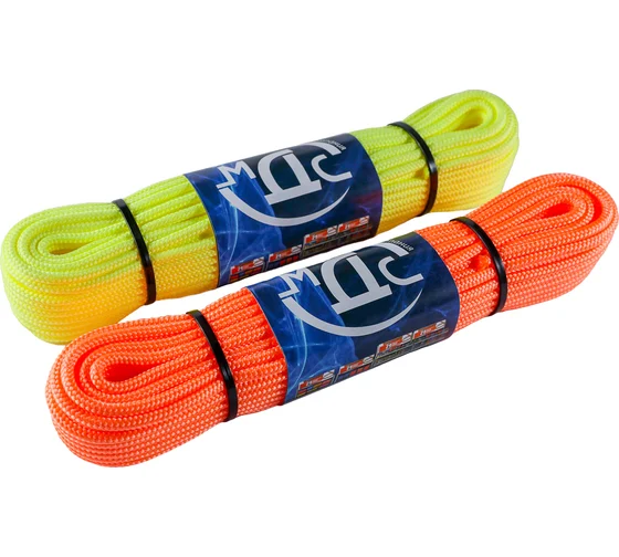 Канат полипропиленовый плетеный неон 6 мм 16 прядный 20 м с сердцевиной МДС