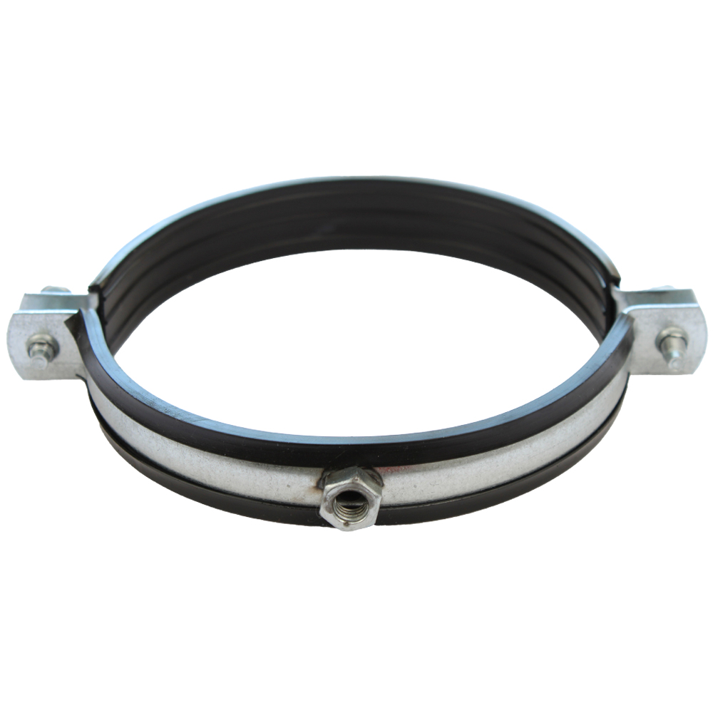 Хомут для воздуховода с резиновым профилем М8 140мм