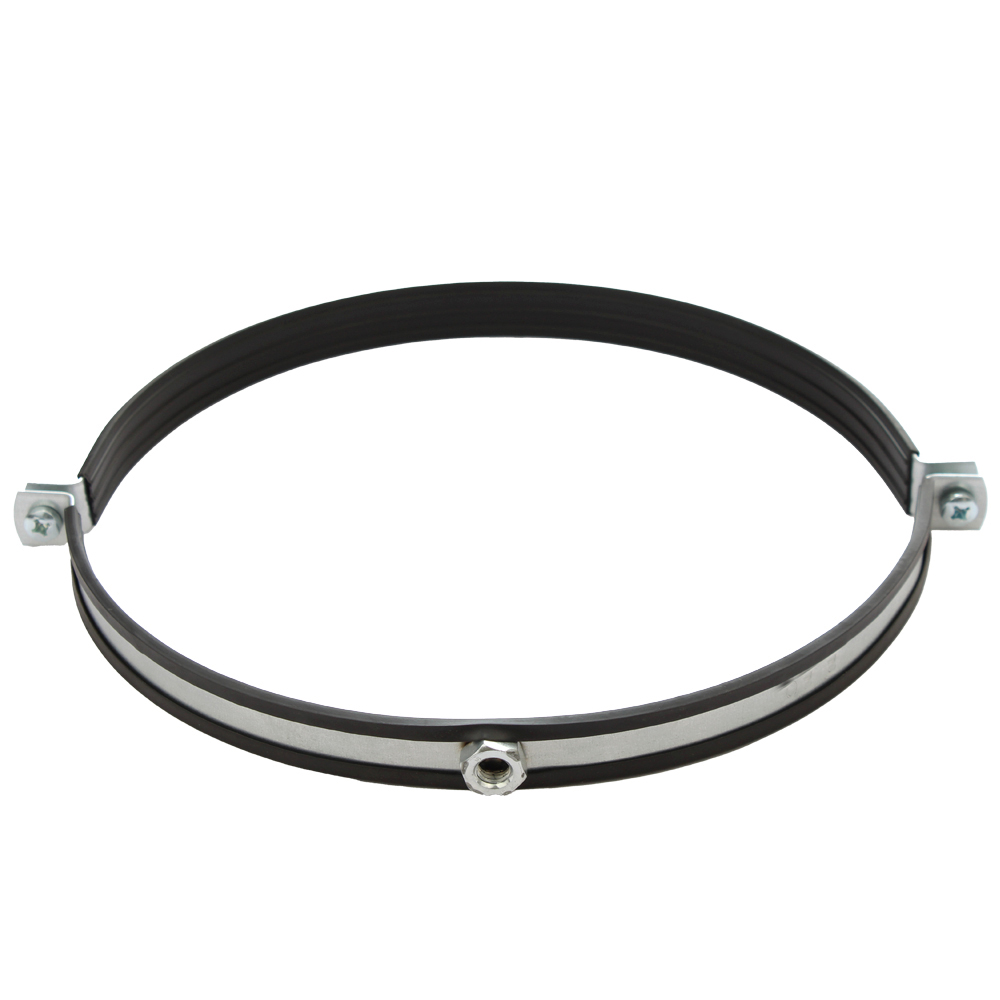 Хомут для воздуховода с резиновым профилем 200мм (ГАЙКА)