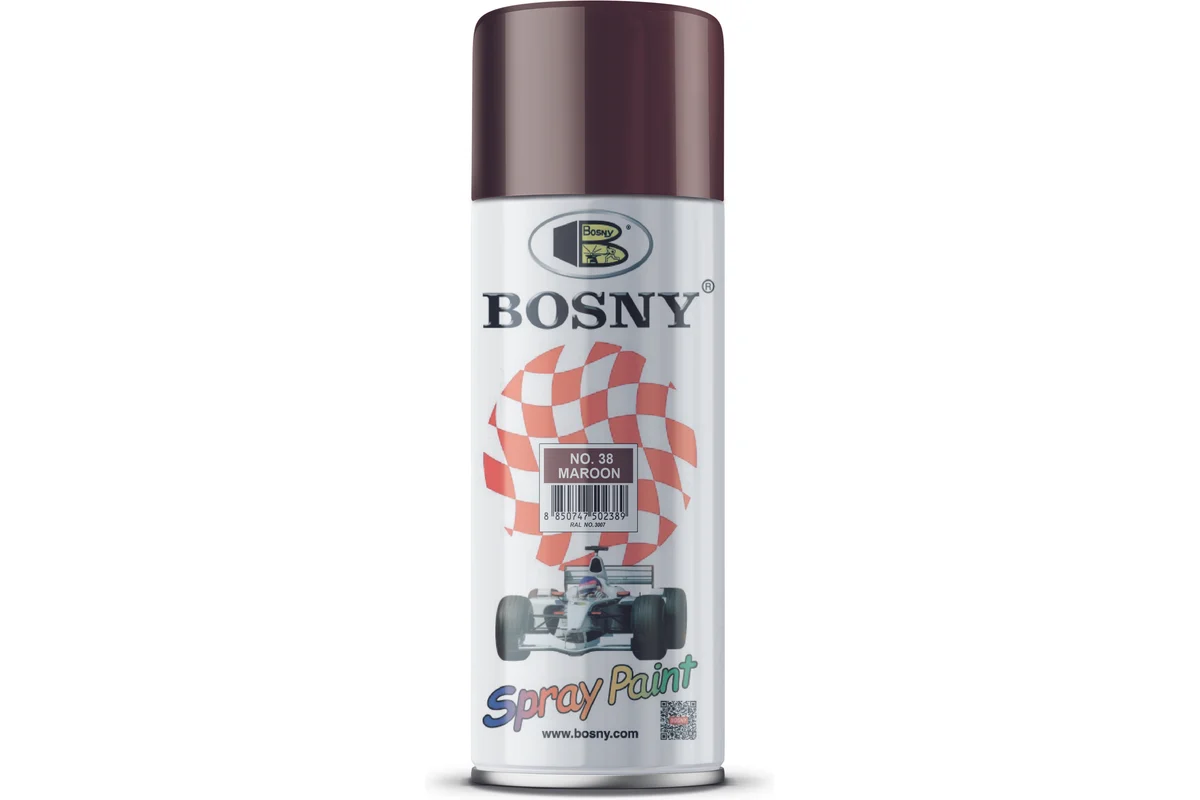 Эмаль аэрозольная №38 бордовая (300мл) Bosny