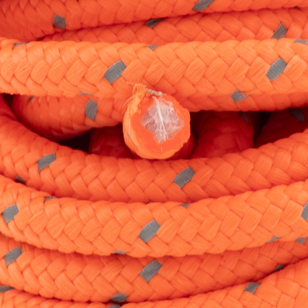 Канат полипропиленовый плетеный светоотражающий 8 мм 16 прядный 20 м с сердцевиной МДС
