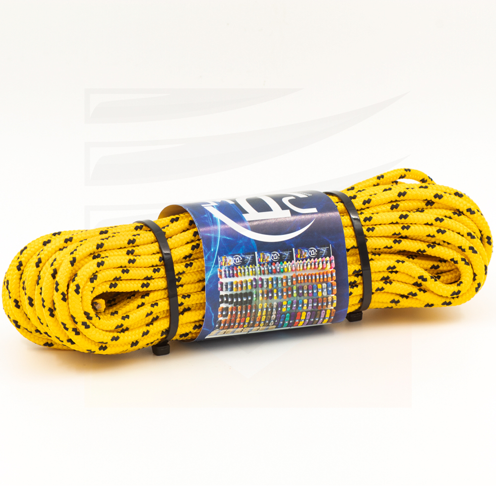 Канат полипропиленовый плетеный 6 мм 16 прядный 20 м с сердцевиной МДС