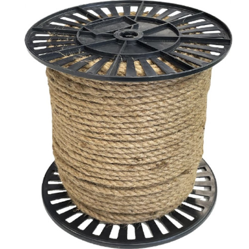 Канат джутовый кручёный 8мм 4пр (катушка 200м) опт розница свой склад Краснодар