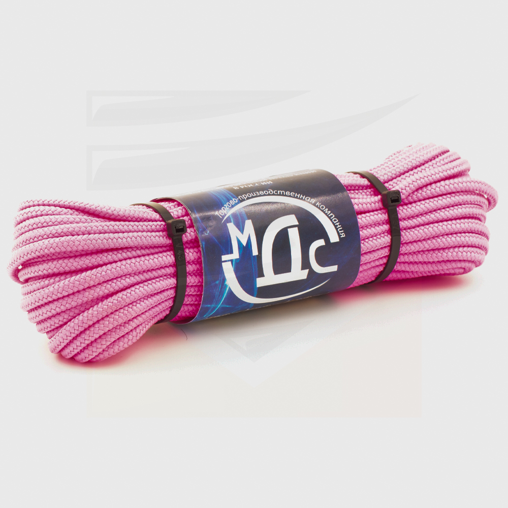 Канат полипропиленовый плетеный неон 5 мм 16 прядный 20 м с сердцевиной МДС