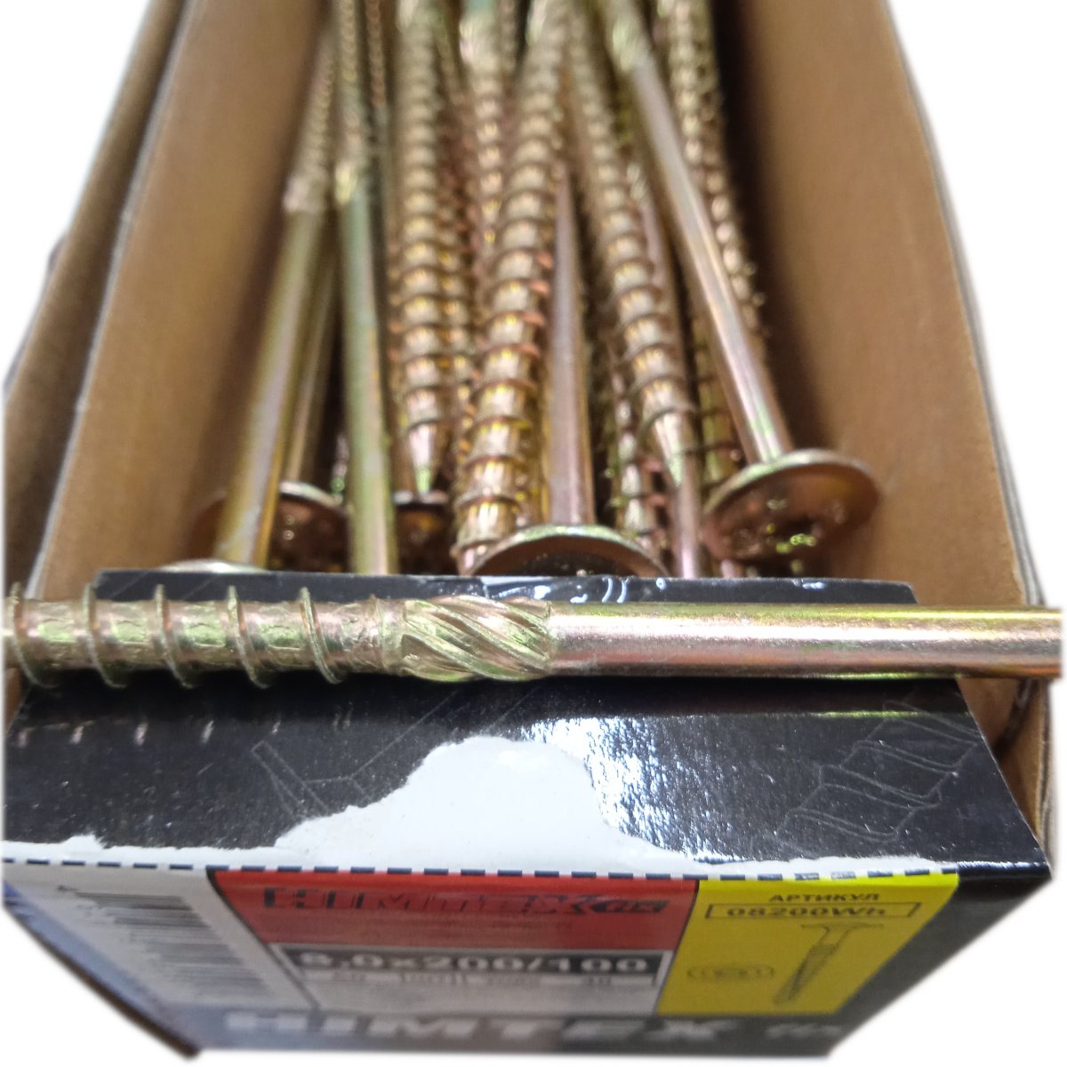 Шуруп по дереву полусфер. гол. конструкционный 8х200 Torx 40 HIMTEXfix 5