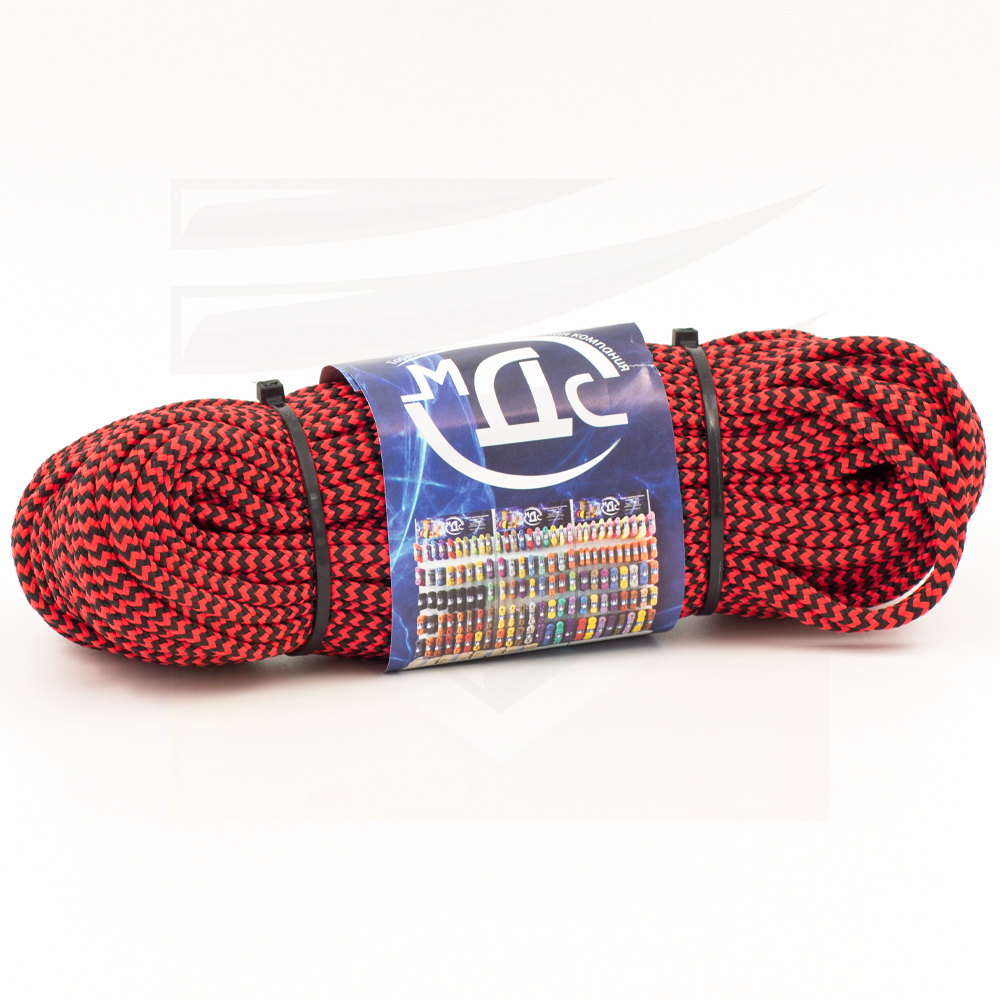 Канат полипропиленовый плетеный 4 мм 16 прядный 50 м с сердцевиной МДС