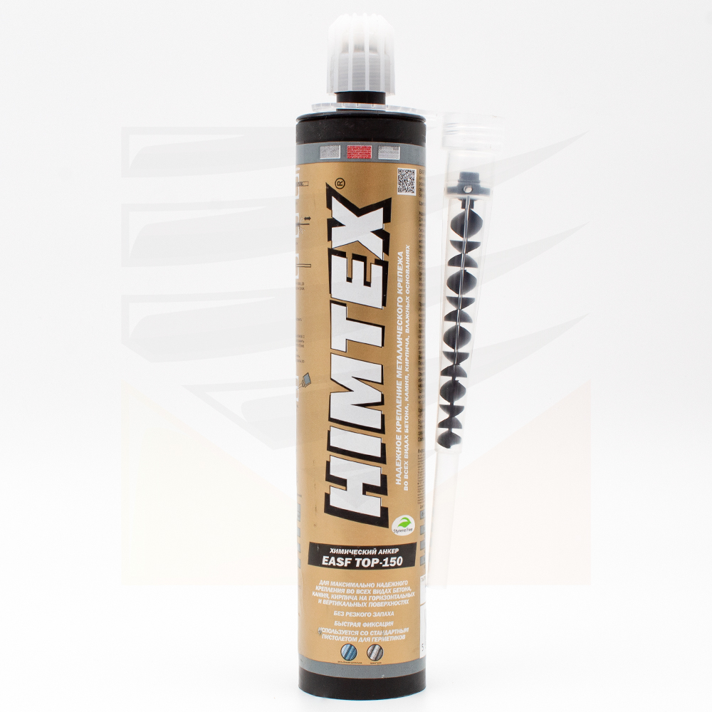 Химический анкер HIMTEX EASF 300 мл эпокси-акрилат для любого бетона, кирпича + 1 насадка