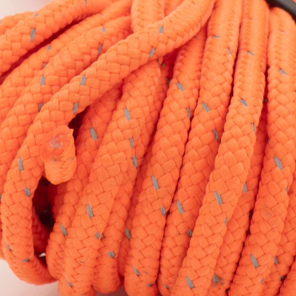 Канат полипропиленовый плетеный светоотражающий 5 мм 16 прядный 20м с сердцевиной МДС