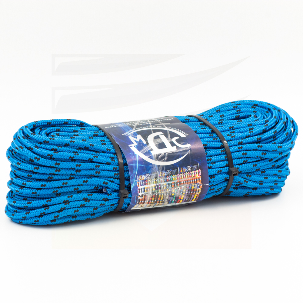 Канат полипропиленовый плетеный 6 мм 16 прядный 50 м с сердцевиной МДС