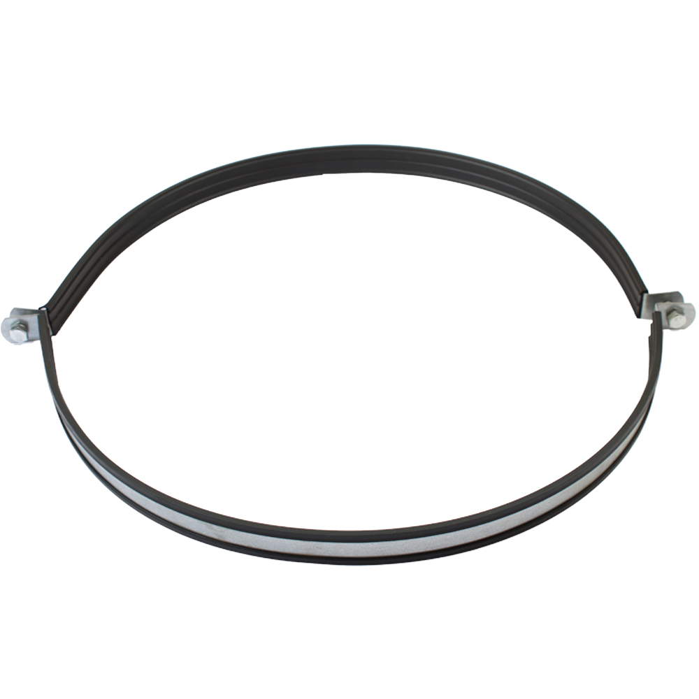 Хомут для воздуховода с резиновым профилем 450мм (Без гайки)