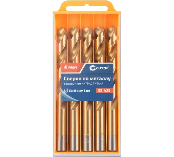 Сверло по металлу с титан. покр.13х151 мм Cutop Profi (5шт)