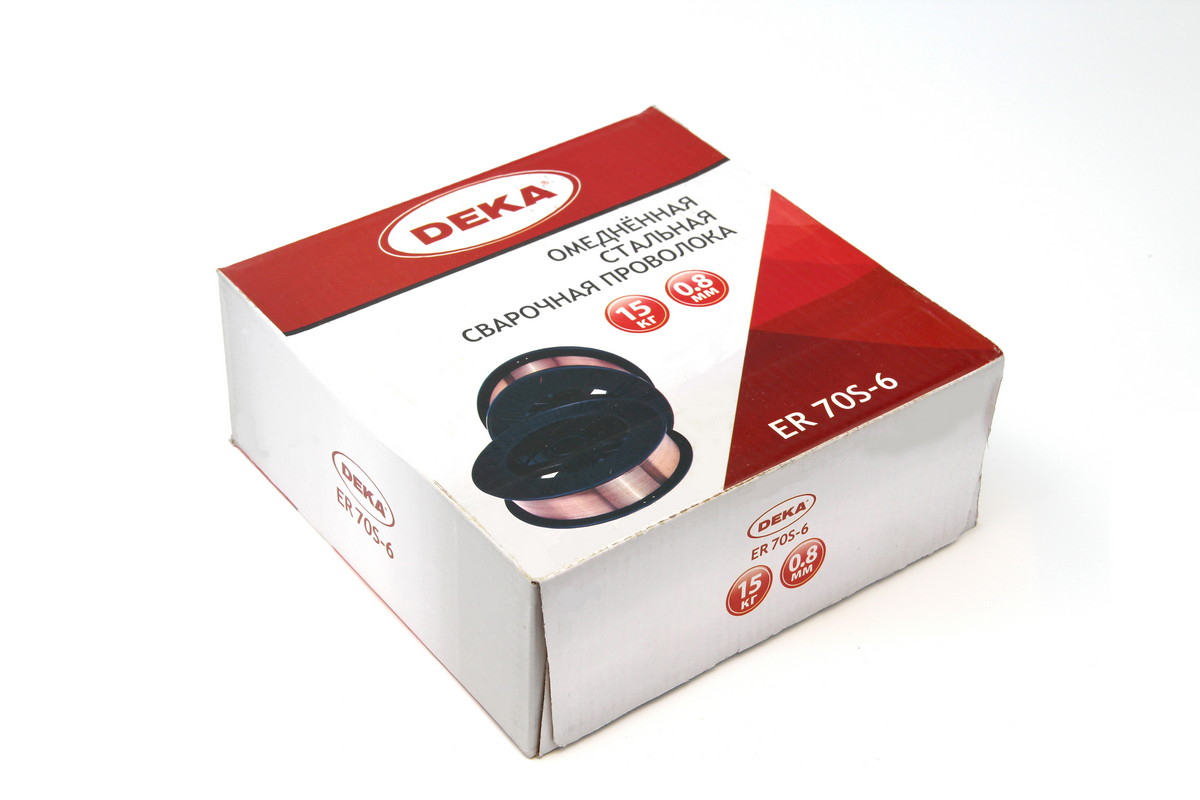 Проволока 1,0 мм сварочная омеднен. DEKA ER70S-6 (15 кг) Проволока 1,0 мм сварочная омеднен. DEKA ER
