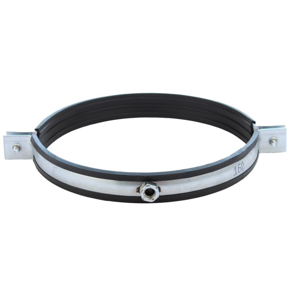Хомут для воздуховода с резиновым профилем М8 160мм