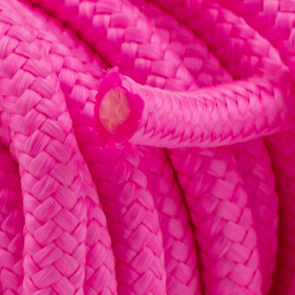 Канат полипропиленовый плетеный неон 8 мм 16 прядный 20 м с сердцевиной МДС